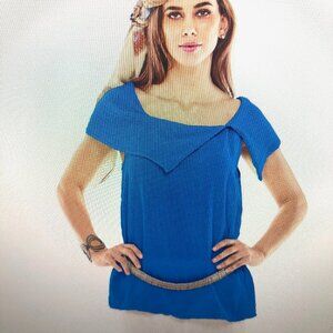 Oh My Gauze! NWT Bird Blouse in Blue Size 2 XL